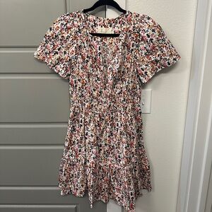 Anthropologie The Somerset Mini Dress Size Small Pink Floral NWOT